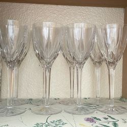 Cut Crystal Wine Glasses $2