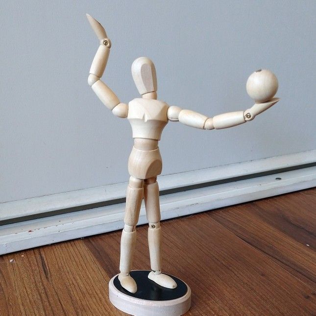 Magnetic Wood Manikin + Ball