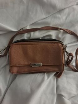 Kenneth Cole Reaction Brown leather Crossbody Bag 22obo