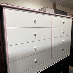 Pink Dresser 8 Drawers New $239