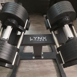 Lynx 9-50 Lb Adjustable Dumbbell (STAND NOT INCLUDED) 
