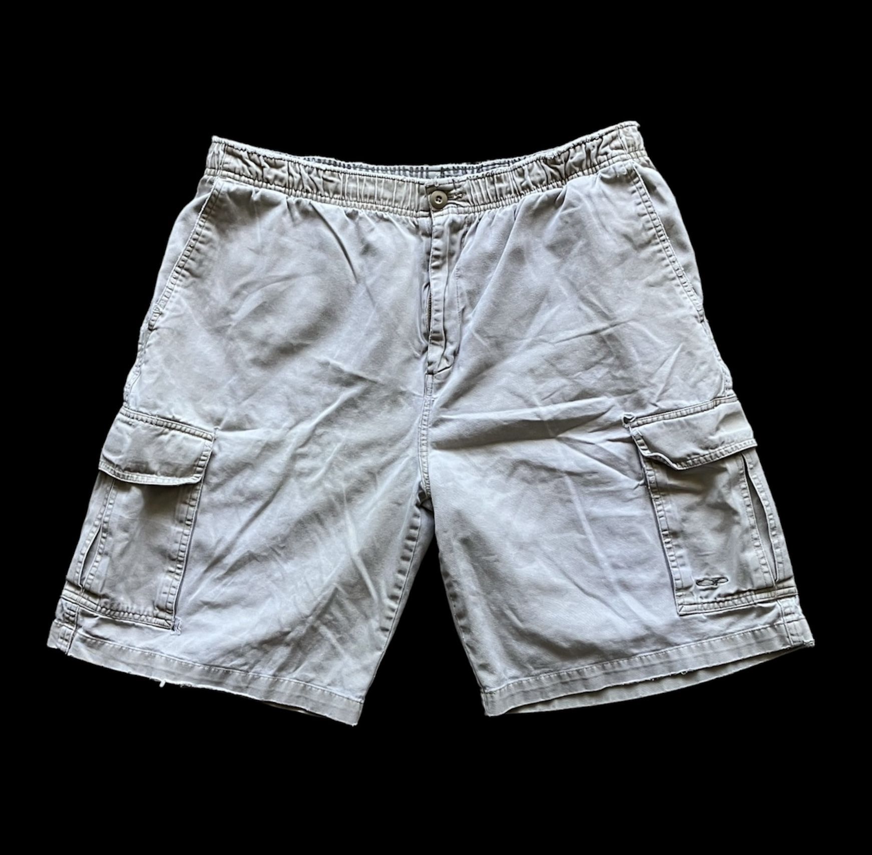 Vintage OP Surf baggy Cargo Shorts Beige Distressed Ocean Pacific 90s Y2K 36