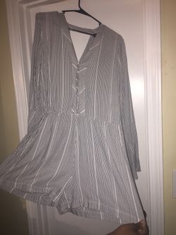 Blue and white Jessica Simpson Shorts Jumpsuit