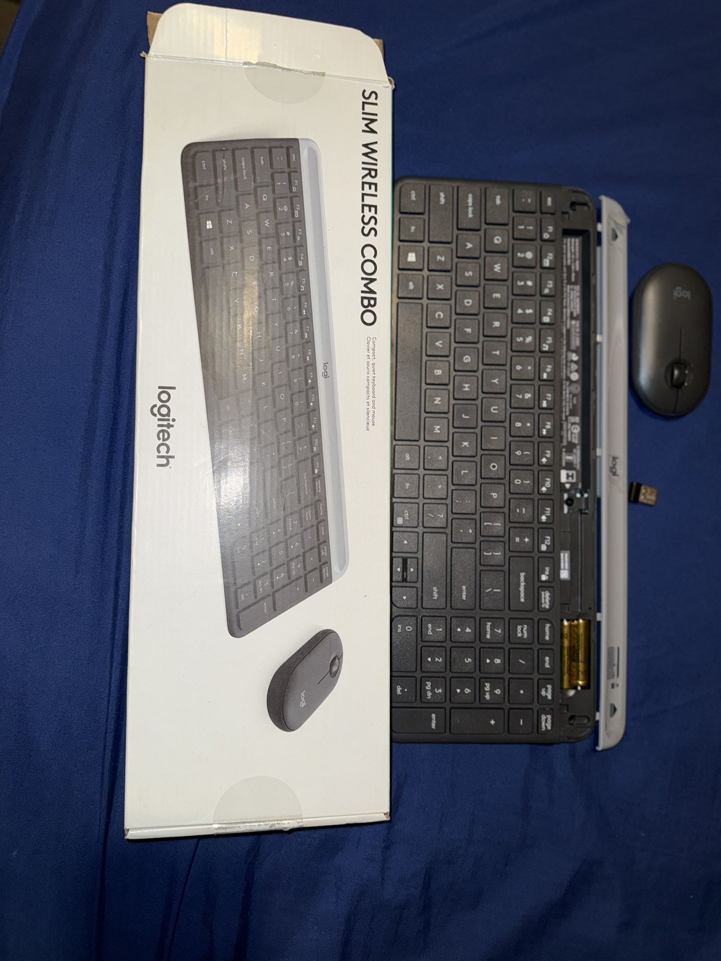 Logitech Slim Wireless Keyboard/mouse Combo Usb Input Only