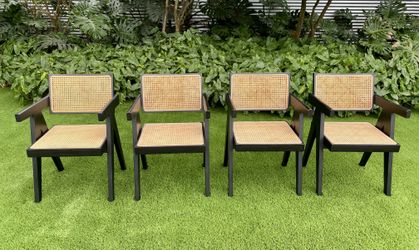 Jeanneret Reproduction Floating Back Chairs (Set Of 4)