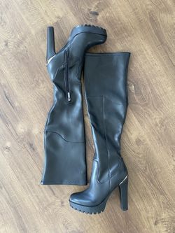 Women’s Guess Taylin Black Boots Size 8 Narrow Calf