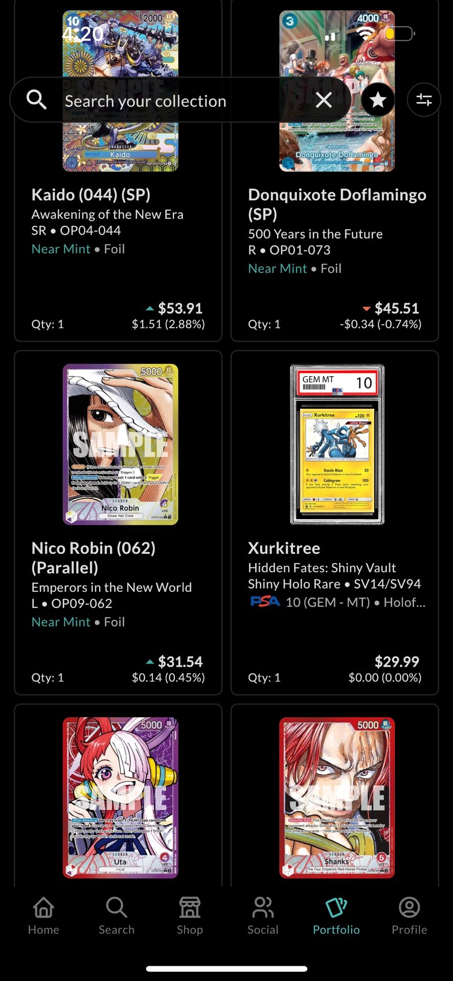 One Piece and Pokemon Collection