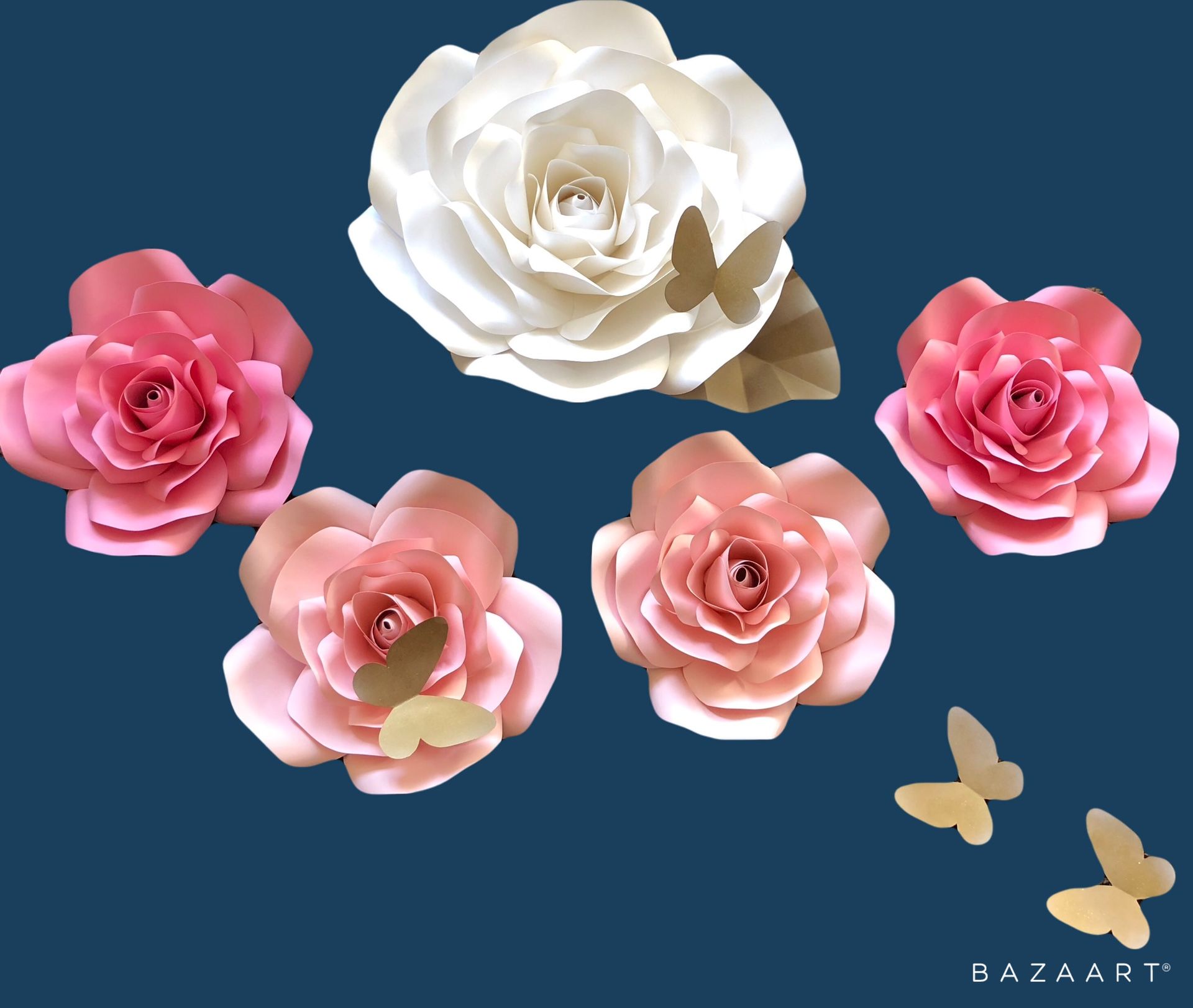 Paper Flowers (Flores de Papel)Wedding Decoration ,Baby Shower Decoration
