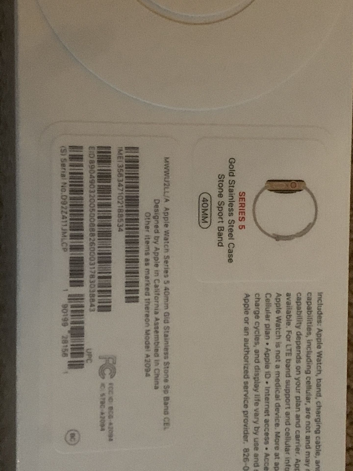 Apple Watch series 5 Gold stainless steel case stone sport band
