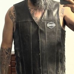 Motorcycle Leather Vest 