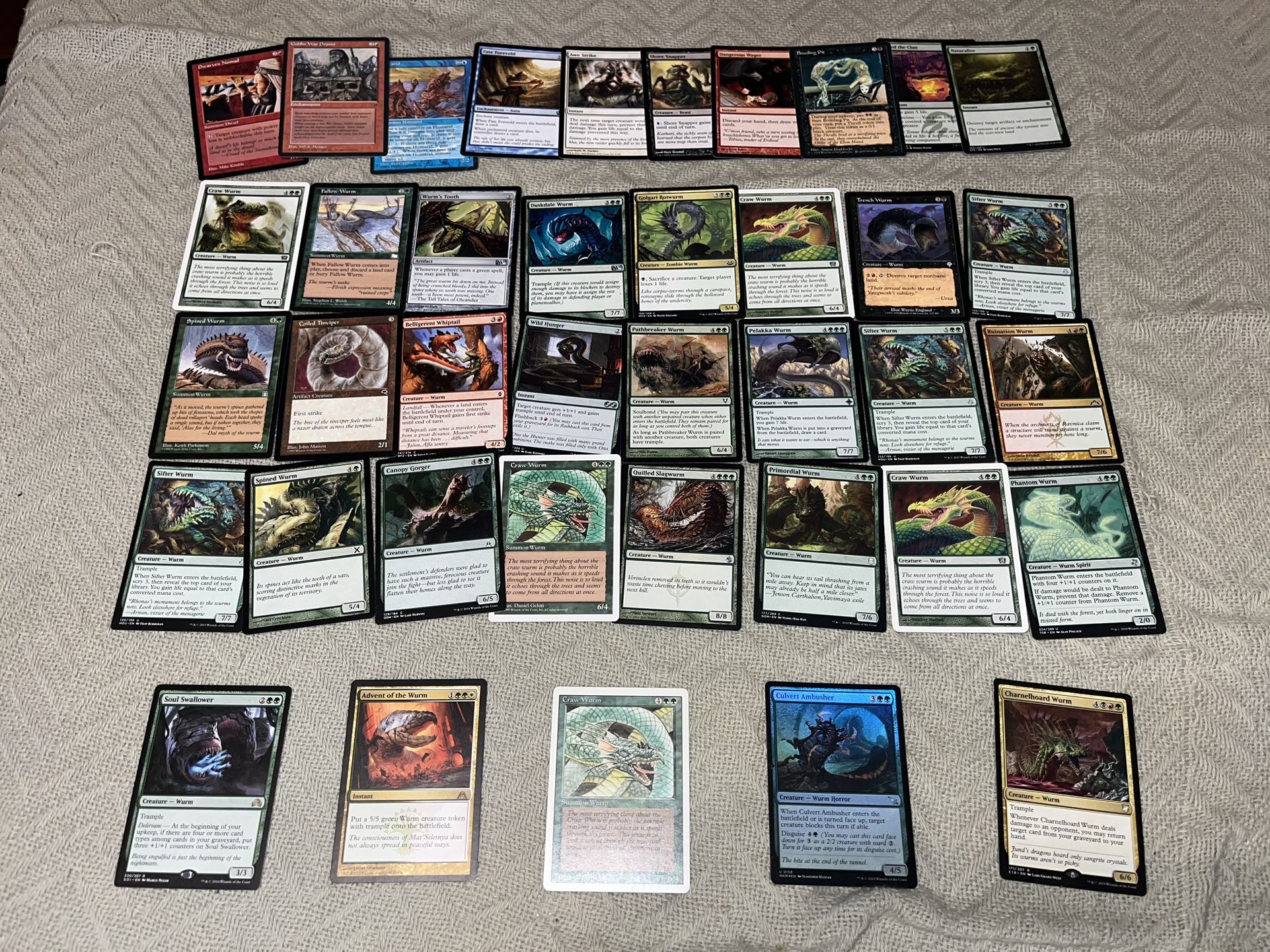 MTG WURMS Magic the Gathering trading card collection