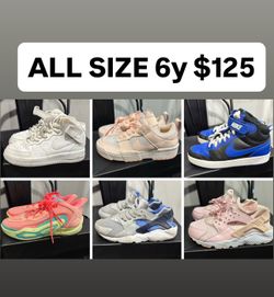 Nikes all size 6y package