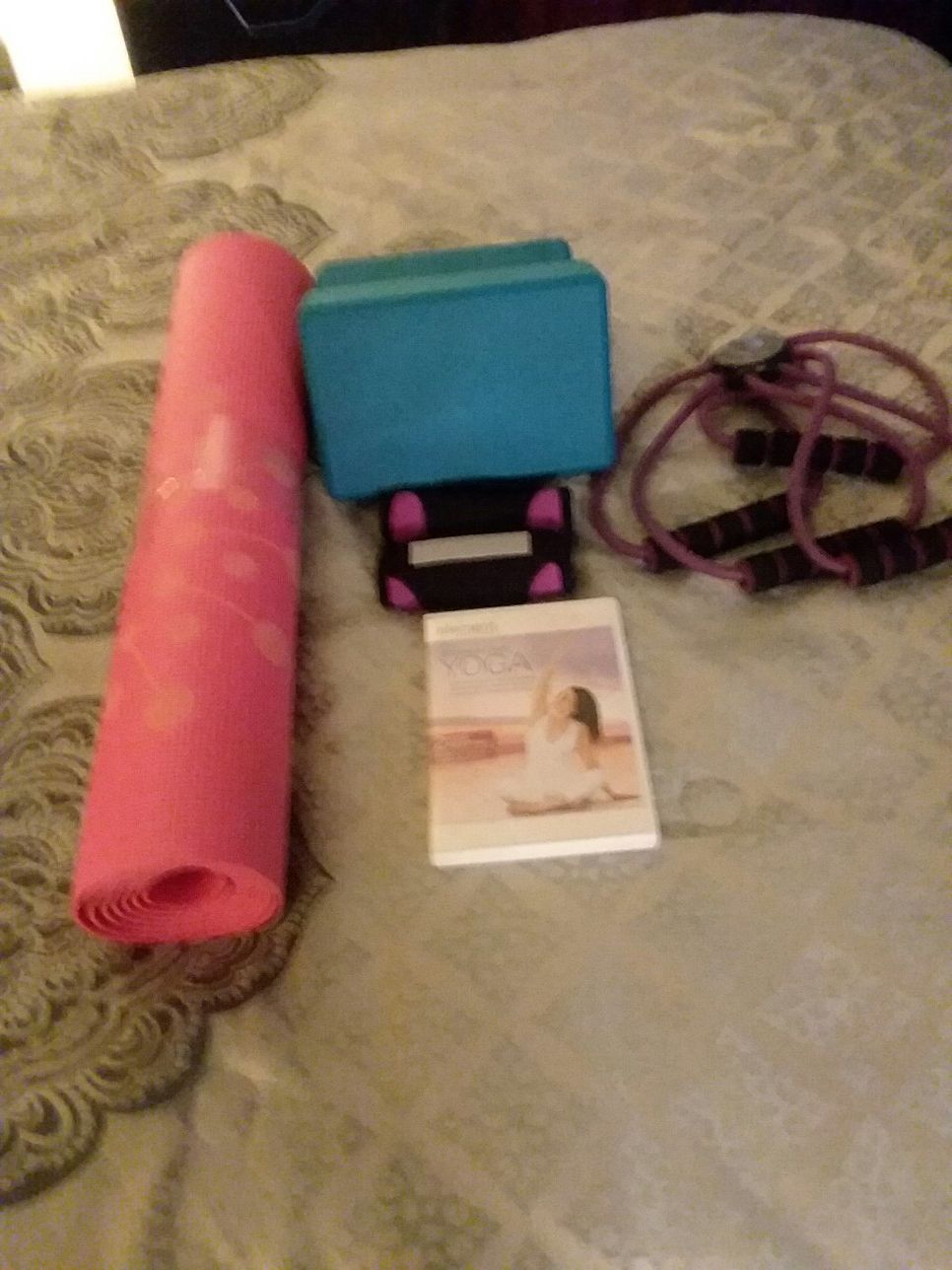 Yoga items everything from mat to video weights and