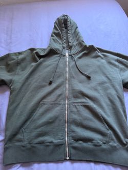 Brandy Melville Dark Green Christy Full Zip Hoodie