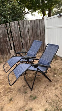 Zero Gravity Reclining Outdoor Lounge Chairs Set of 2