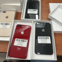 iPhone 8 plus 64gb , unlocked , in great condition for $185 ech
