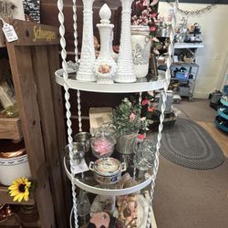 Lovely Wrought Iron & Glass Shelf 