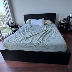 IKEA Malm Queen Bed Frame And Mattress