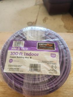 Nm b 12 -3 100ft indoor copper building wire six hundred watts with ground