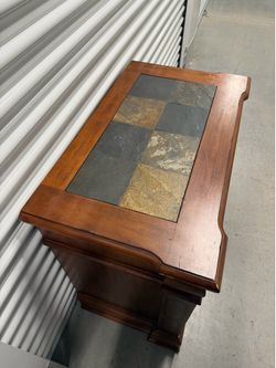Hard wood tile night stand