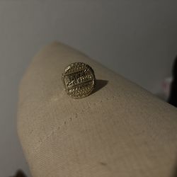 gold last supper nugget ring