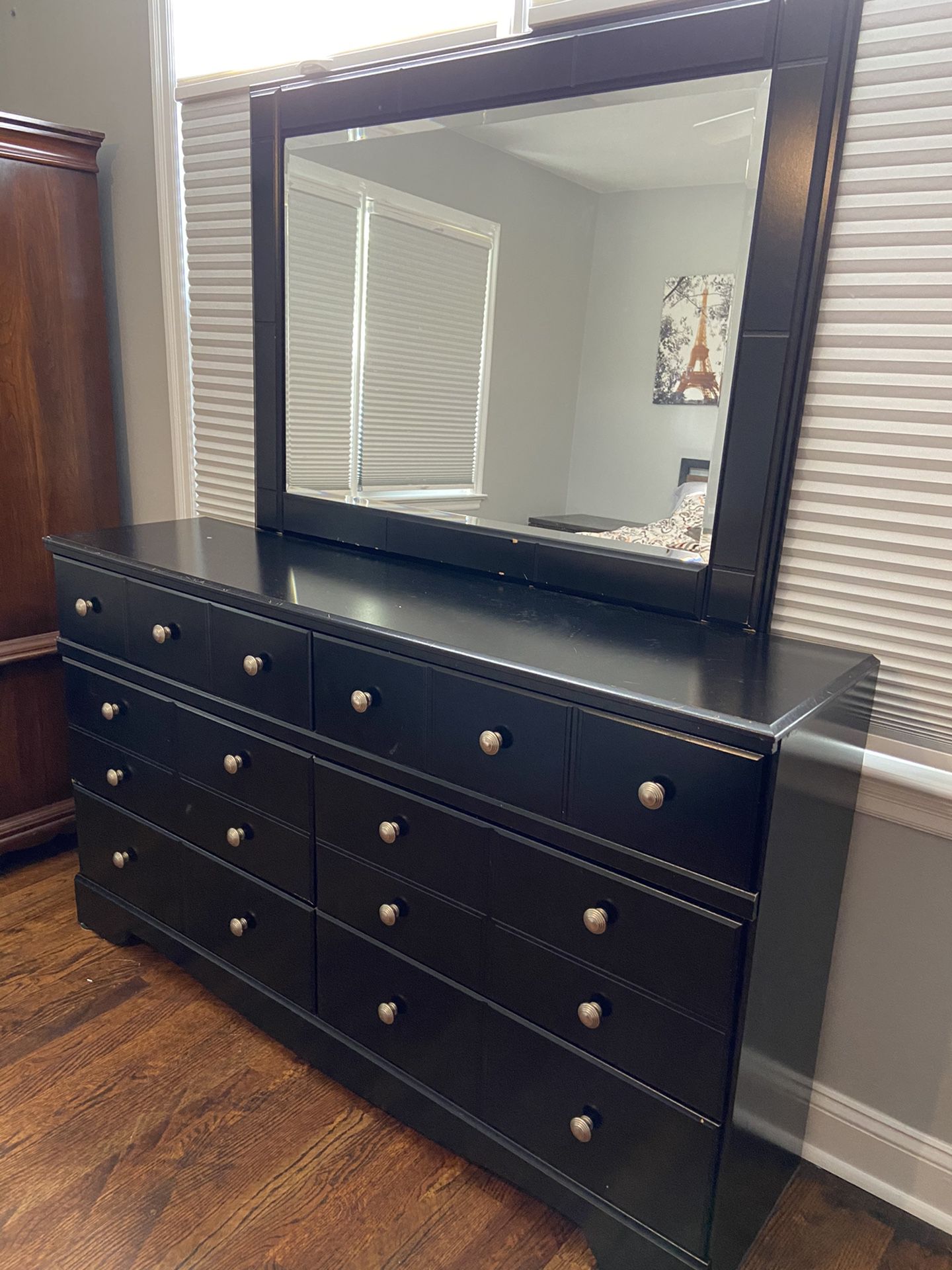 Dresser with Mirror (Black)