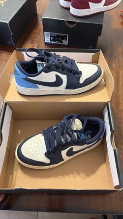 Jordan 1 Low blue/ white kids