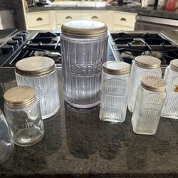 Antique Glass Canisters 