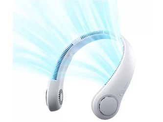 Jisulife FA14-S Portable Neck Fan Ultra-Quiet Rechargeable Battery White
