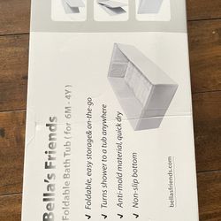 Baby Collapsible Bathtub, Travel Bath Tub for Baby, Foldable and Portable, Easy Storage, Reinforced Structure, Lightweight, Travel Essentials for 6M-3