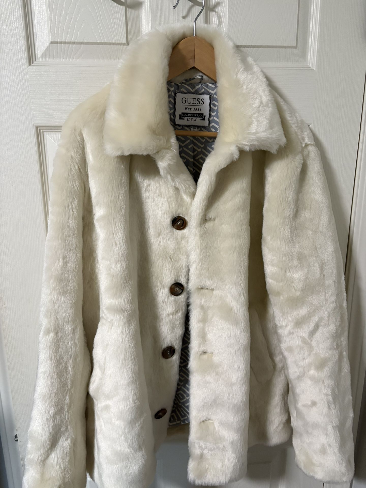 GUESS Faux-Fur Coat