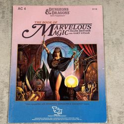 D&D Dungeons & Dragons - The Book of Marvelous Magic 1985 TSR#9116 AC4
