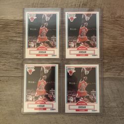 4x Michael Jordan 1990 Fleer Lot