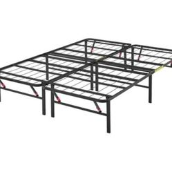 Amazon King Bed Frame W/14"in. Storage space Foldable Metal Platform No Box Spring Needed