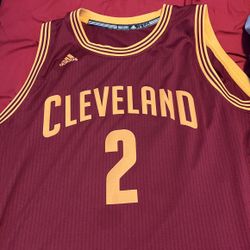 Adidas NBA Authentic Kyrie Irving Cleveland Cavs Men Size XL Jersey #2