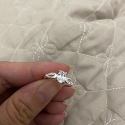 Real 925 Sterling Silver Wedding Ring Size 6