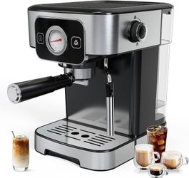 Espresso Machine 20 Bar with Steam Milk Frother,