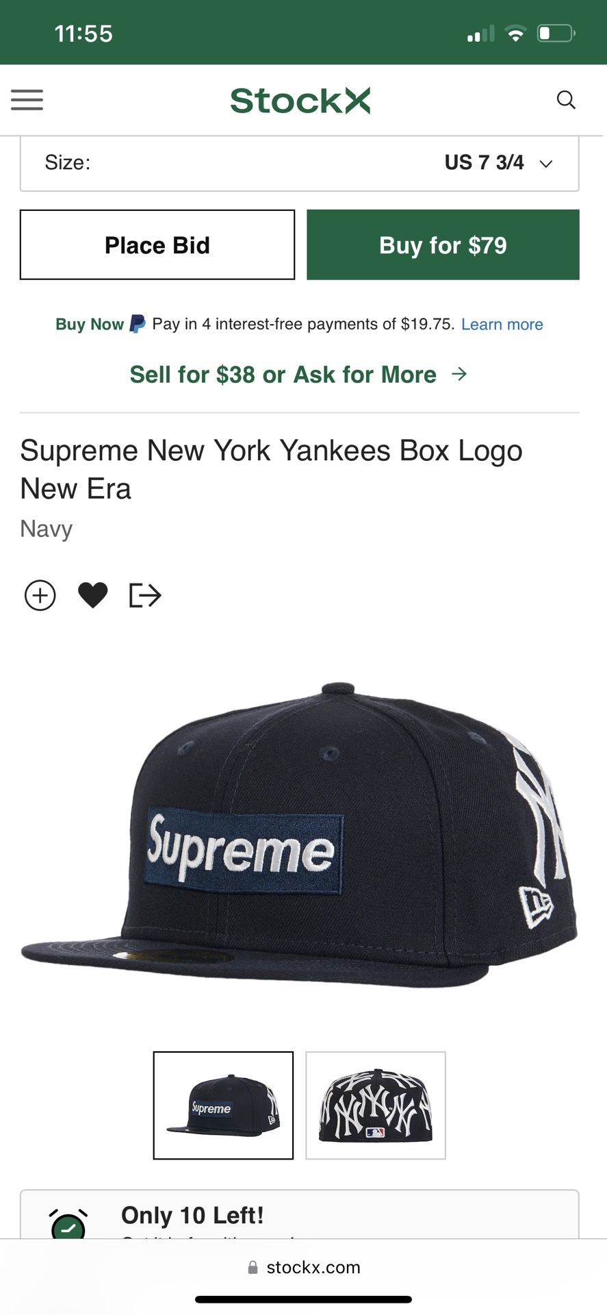 Supreme Yankees Fitted Hat