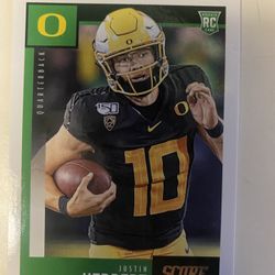 Justin Herbert Score 2020 Rookie Card