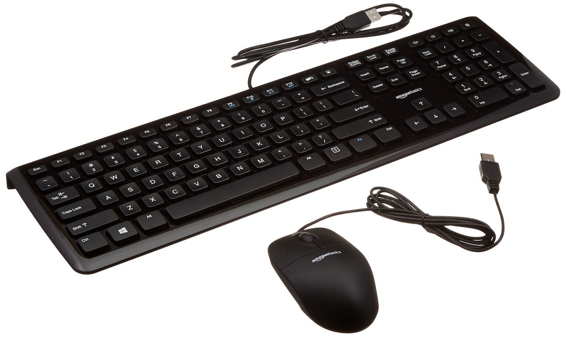 Amazon Basics Wired Computer Keyboard And Wired Mouse