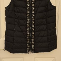 Jeweled Puffer Vest 