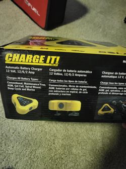 Charge it car battery charger box.