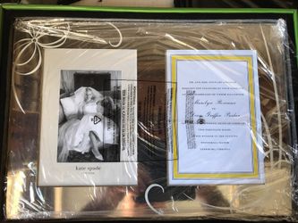 Kate Spade wedding and announcement sterling silver frame
