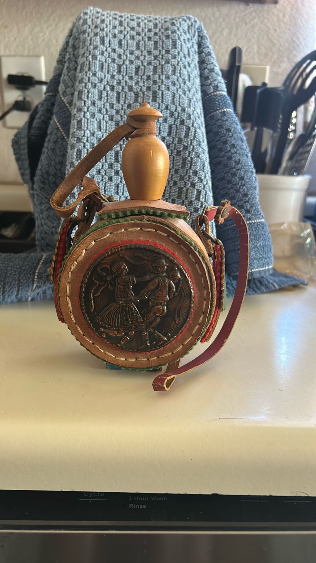 Unique German Leather Canteen