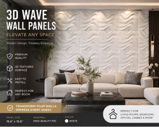 Luxury Wall Panels White PVC 19.6x19.6