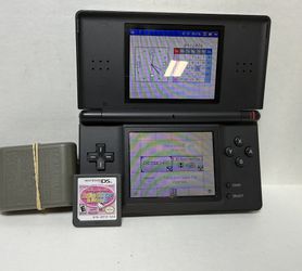 Nintendo Ds Lite Black With Charger And Hello Kitty Game Included 