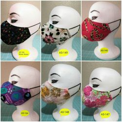 Face Covers With Nosewire And Adjustable Earloops 