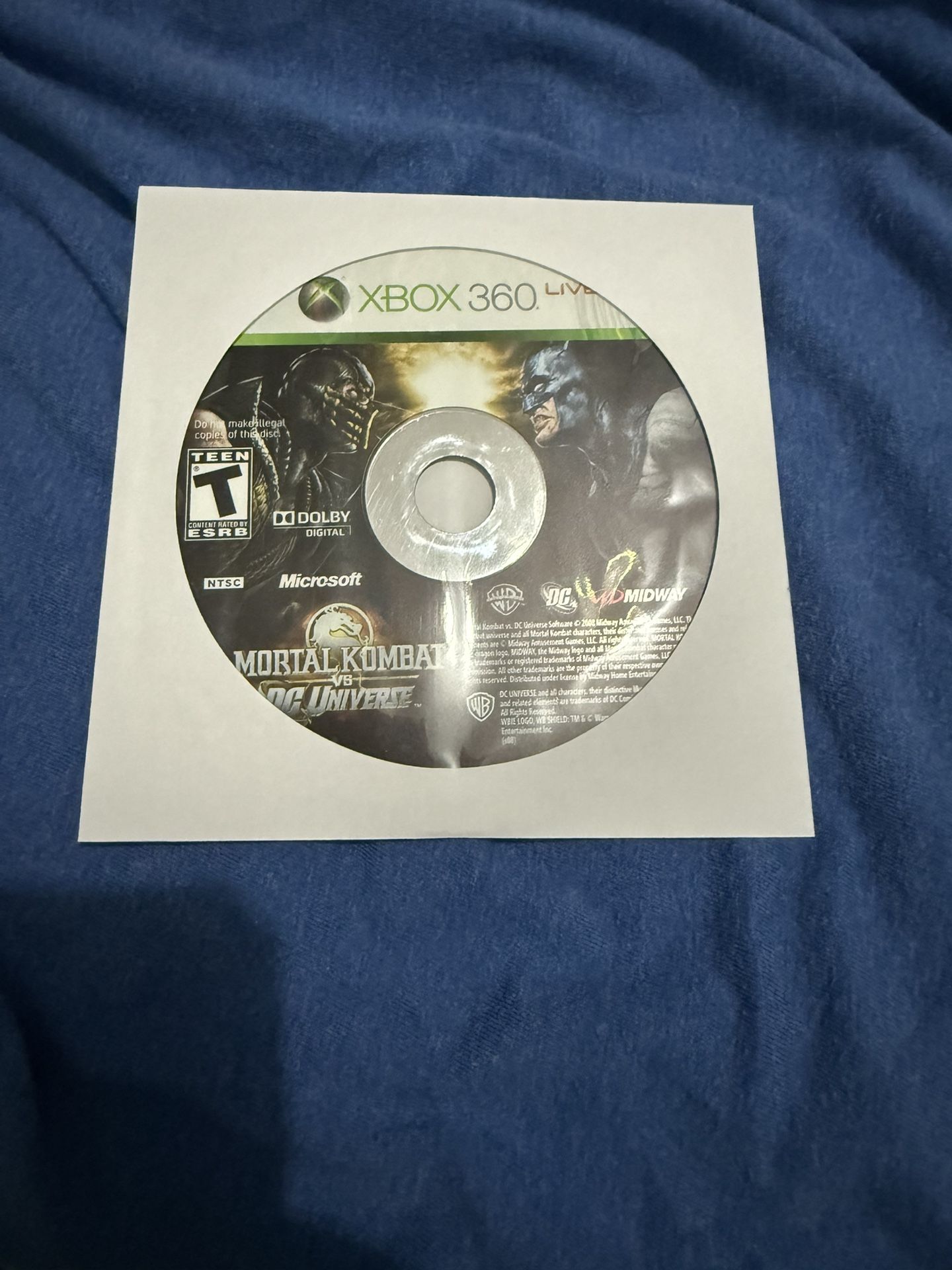 Xbox 360 Game : Mortal Kombat Vs Dc