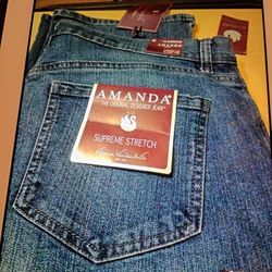 ANANDA ORIGINAL DESIGNER JEAN SUPREME STRETCH SIZE 14 AVERAGE 
