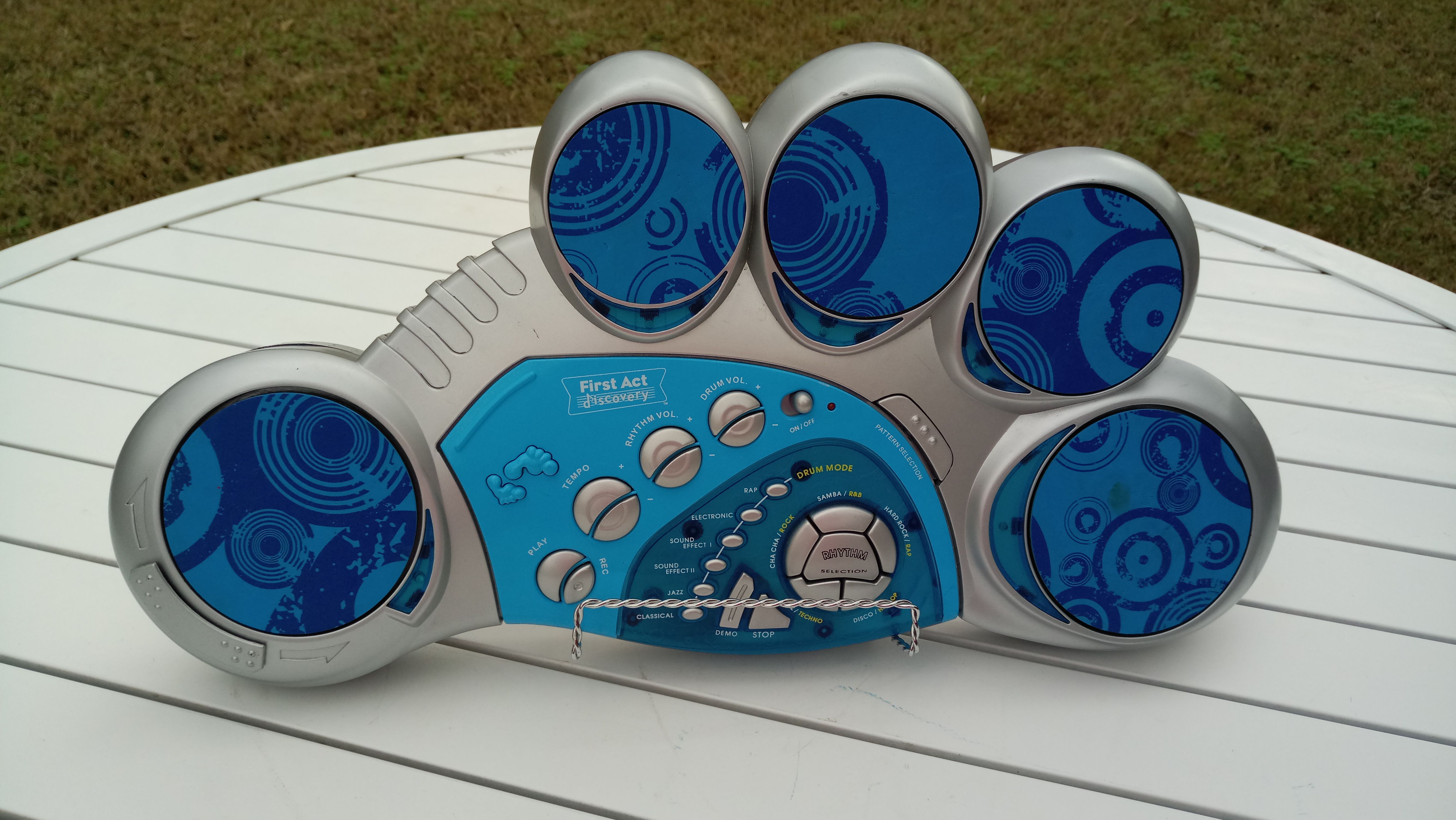 FIRST ACT DISCOVERY Blue Digital Electronic Drum Kit, Record/Playback,